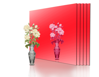  - 1,2mm Kırmızı Ayna Pleksi - 30x40 Cm ( 1 Parça)
