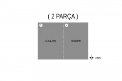 1mm Ayna Pleksi Gümüş - Yapışkanlı 60x40 Cm ( 1 Parça ) - Thumbnail