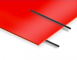 2.8 mm Kırmızı Renkli Pleksiglas 67x100cm - Thumbnail