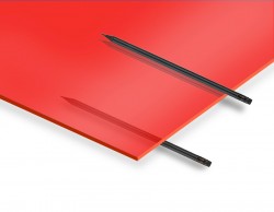 2.8 mm Transparan Kırmızı Pleksiglas 67x100cm - Thumbnail