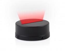 3D Gece Lamba Kaidesi - Siyah - Led Rengi - Kırmızı - Thumbnail