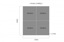 Akçaağaç Tek Yüz Boyalı 2.7mm Mdf - 105x85cm (4 Parça) - Thumbnail