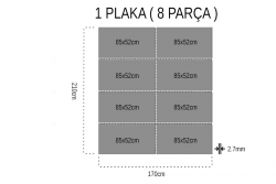 Akçaağaç Tek Yüz Boyalı 2.7mm Mdf - 52x85cm (8 Parça) - Thumbnail