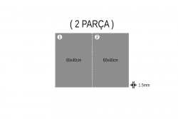 1,5 mm Ayna Pleksi Gümüş - 60x40 Cm ( 1 Parça ) - Thumbnail