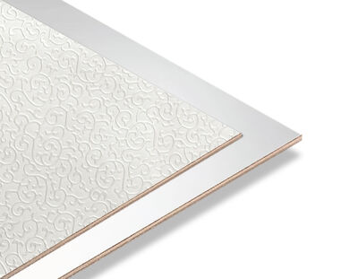  - Brode Beyaz - Gümüş Yaldız Mdf - 85x70 cm (1 Parça)