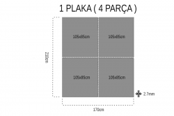 Çim Yeşili Çift Yüz Boyalı 2.7mm Mdf - 105x85 Cm (4 Parça) - Thumbnail