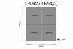 Gediz Çift Yüz 2.7mm Mdf 105x85Cm (4 Parça) - Thumbnail