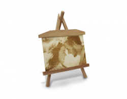 Gift Laser Engraving Wooden Easel 20X28 Cm - Thumbnail