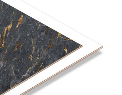  - Siyah-Gold Mermer Desen 2.7mm Mdf 70x56 cm (1 Parça)