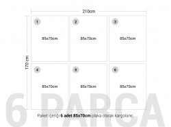 Hisar Ceviz Çift Yüz Boyalı 2.7mm Mdf - 85x70 Cm (6 Parça) - Thumbnail