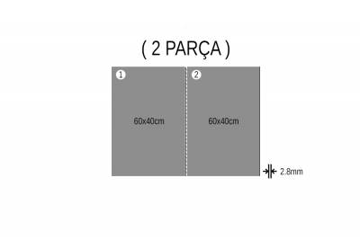 2,8mm Ayna Pleksi Altın - 60x40 Cm ( 1 Parça ) - 2