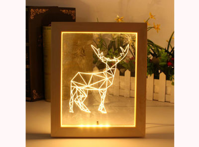 Ledli 3D Fotoğraf Çerçevesi - Doğal Çam - Gün Işığı - 5