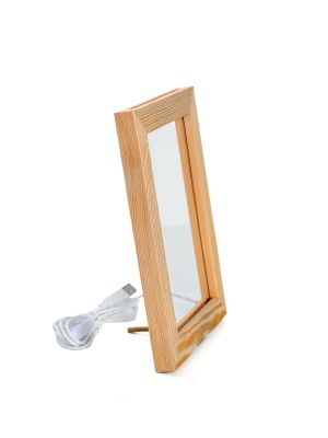 Ledli 3D Fotoğraf Çerçevesi - Doğal Çam - Gün Işığı - 2