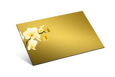  - Mirror ACRYLIC PLEXIGLASS gold (810 mm x 610 mm) Thickness (0.1 mm)