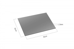 Mirror ACRYLIC PLEXIGLASS gold (810 mm x 610 mm) Thickness (1.5 mm) - Thumbnail