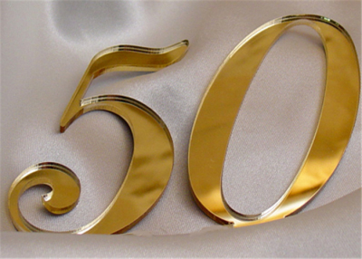 Mirror ACRYLIC PLEXIGLASS Gold (810 mm x 610 mm) Thickness (1.8 mm) - 6