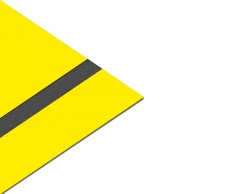 Akrilik Kazıma Plakası Sarı-Siyah Parlak 0.8mm - 120x60 Cm - Thumbnail
