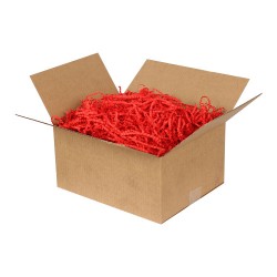Zikzak Kırpıntı Kağıt Paketleme Dolgu Malzemesi - Kırmızı - 1 KG - Thumbnail